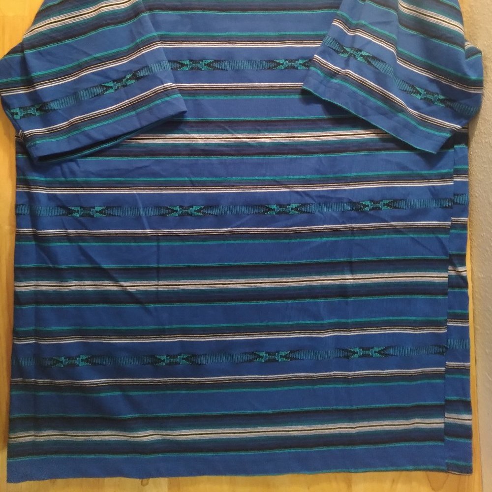 Vintage 90s McIntosh & Seymour Striped Aztec Pattern T-Shirt - Picture 7 of 7